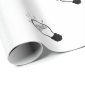 白黒の電球 ラッピングペーパー (ロールコーナー)