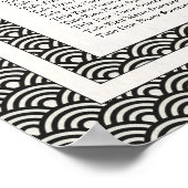 白黒の青海波結婚/イベントの座席表 ポスター (角)