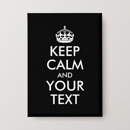 白黒の静かな保パロディ 缶バッジ (正面)