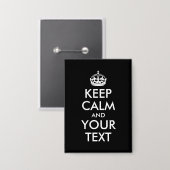 白黒の静かな保パロディ 缶バッジ (正面/裏面)