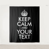 白黒の静保かなとテキスト タペストリー (正面)