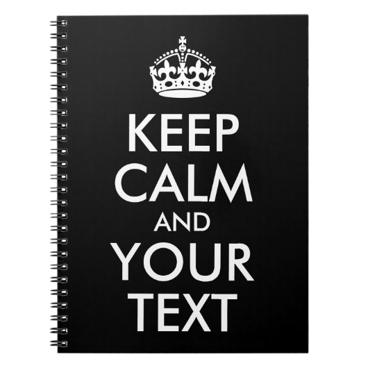 白黒の静保かなとテキスト ノートブック (正面)