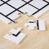 白黒の面白いクロスワードゲーム ジグソーパズル (側面)