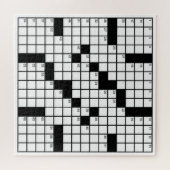 白黒の面白いクロスワードゲーム ジグソーパズル (横)