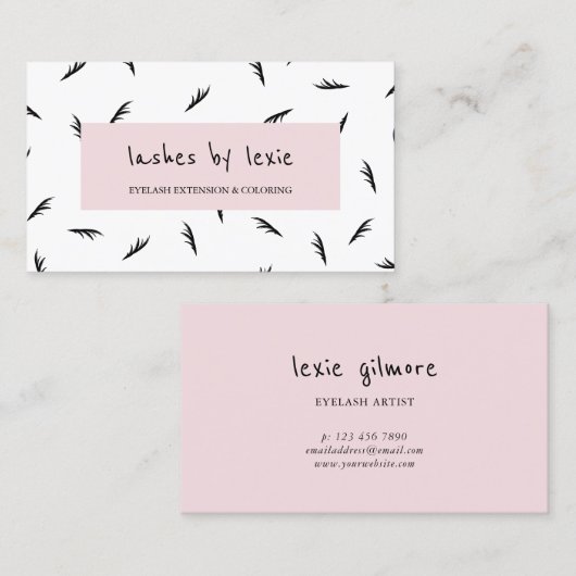 白黒の鞭パターン鞭の芸術家 名刺 (正面/裏面)