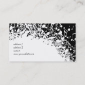 白黒の音楽の爆発デザイン 名刺 (裏面)