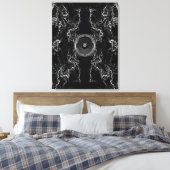 白黒の音楽スピーカーキャンバス印刷 キャンバスプリント (インサイチュ (寝室))