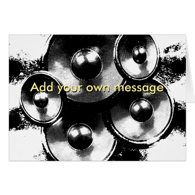 白黒の音楽スピーカー (正面横)