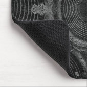 白黒の音楽スピーカー マウスパッド (コーナー)