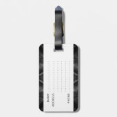 白黒の音楽スピーカー ラゲッジタグ (裏面縦)