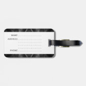 白黒の音楽スピーカー ラゲッジタグ (裏面横)