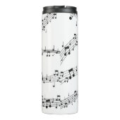 白黒の音楽ノートパターンミュージシャン タンブラー (裏面)