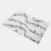 白黒の音楽ノートパターンミュージシャン ドアマット (アングル)