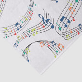 白黒の音楽ノートパターンミュージシャン 薄葉紙 (詳細)