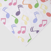 白黒の音楽ノートパターンミュージシャン 薄葉紙 (詳細)