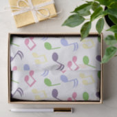 白黒の音楽ノートパターンミュージシャン 薄葉紙 (ギフト)