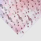 白黒の音楽ノートパターンミュージシャン 薄葉紙 (詳細)