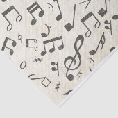 白黒の音楽ノートパターンミュージシャン 薄葉紙 (詳細)