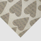 白黒の音楽ノートパターンミュージシャン 薄葉紙 (詳細)