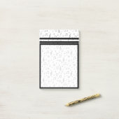 白黒の音符柄 Post-it® ノート ポストイット (デスク上)