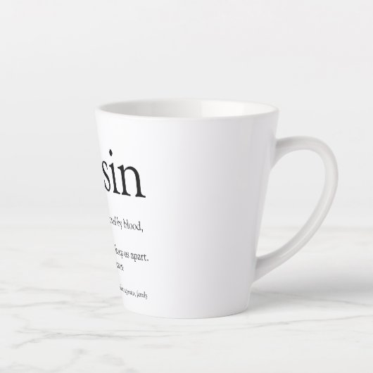 白黒の類似印刷の定義 カフェラテマグ (右)