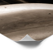 白黒の飛行機エンジンポスタープリント ポスター (角)