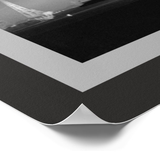 白黒の飛行機 ポスター (角)