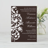 白黒の飾り|結婚式招待状 招待状 (スタンド正面)