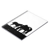 白黒の馬のシルエット ノートブック (左側)