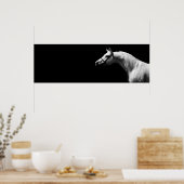 白黒の馬 ポスター (キッチン)