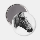 白黒の馬 マグネット (正面/裏面)