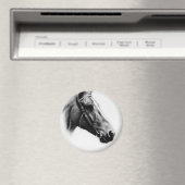 白黒の馬 マグネット (インサイチュ (食洗機))