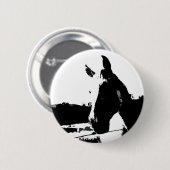 白黒の馬 缶バッジ (正面&裏面)