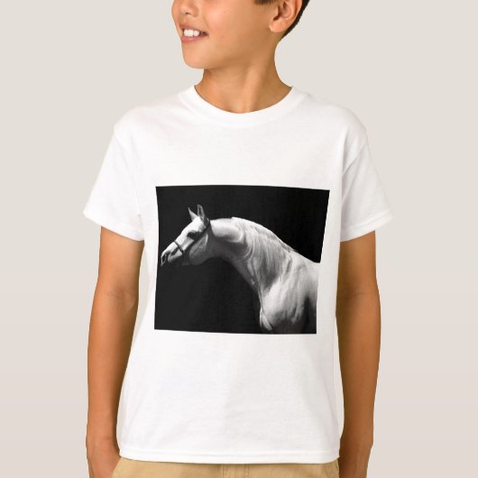 白黒の馬 Tシャツ (正面)