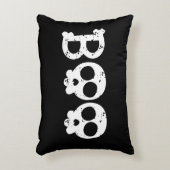 白黒の骨スカルブー アクセントクッション (正面(垂直))