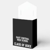 白黒の高校卒業パーティー フェイバーボックス (オープン)