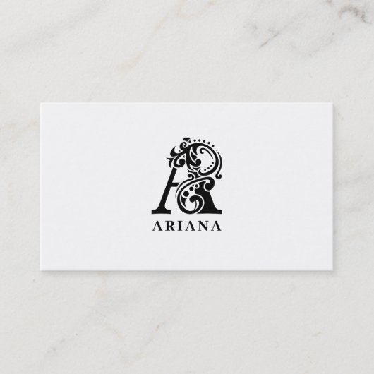 白黒の高級ロゴA 名刺 (正面)
