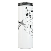 白黒の高級音楽ノート タンブラー (裏面)