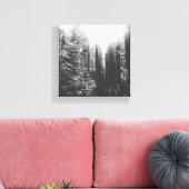 白黒の魅惑の森 キャンバスプリント (インサイチュ (リビング))