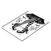 白黒の魔女レッグお洒落ハローウィンパーティ ノートブック (左側)