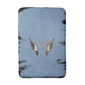 白黒の鳥フォトブルー芸術的ウォーター バスマット (正面縦)