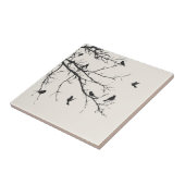 白黒の鳥 タイル (側面)