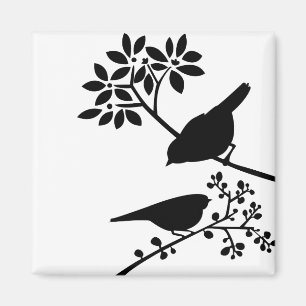 白黒の鳥 マグネット