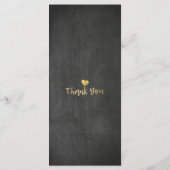 白黒の黒板フローラフレーム結婚のメニュー メニュー (裏面)