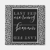 白黒の黒板ペットフードアニマルプリント マグネット (正面)