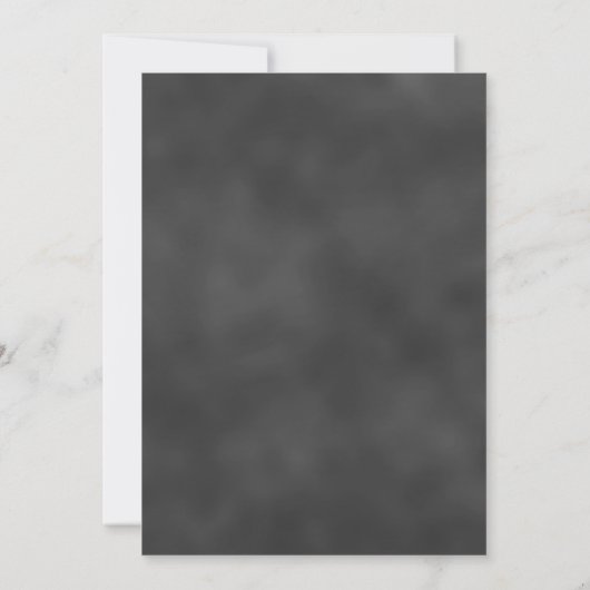 白黒の黒板モダンブライダルシャワー 招待状 (裏面)