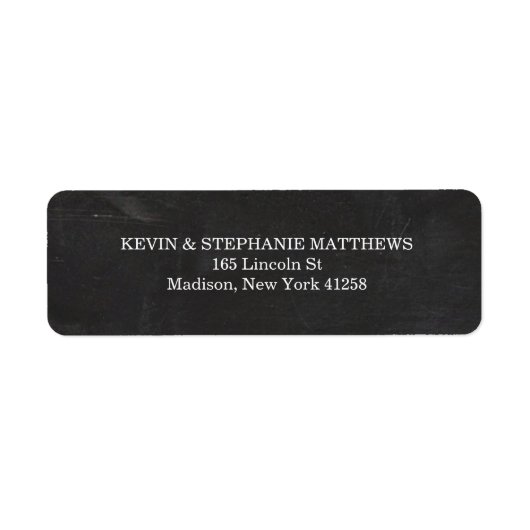 白黒の黒板 ラベル (正面)