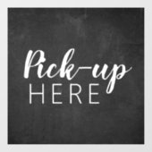 白黒の黒板 |レストランのピックアップ ウィンドウサイン (シート)