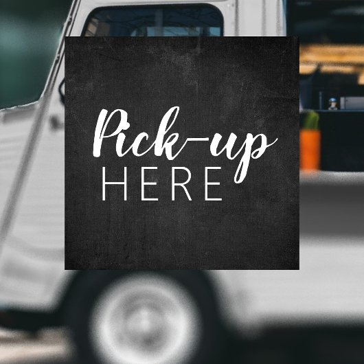 白黒の黒板 |レストランのピックアップ ウィンドウサイン