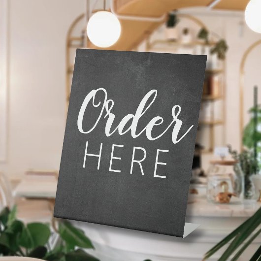 白黒の黒板 | Food Truckのご注文 台座サイン